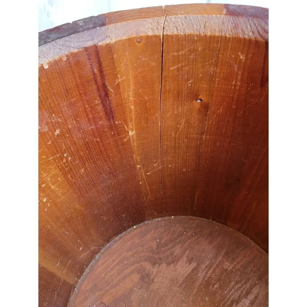 Vintage Woodenware richmond AS IS Gnome bucket flower bunny 1961 rustic‎